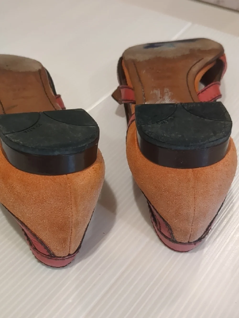 Prada Open-Toe Leather Summer Shoes